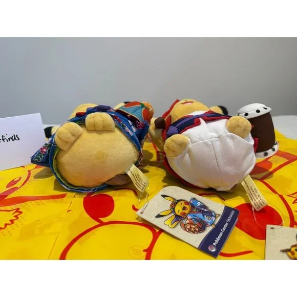 Pokemon Center Okinawa PIKACHU EISA Mascot Plush doll Set of 2 W/Shopbag New - Picture 6 of 7